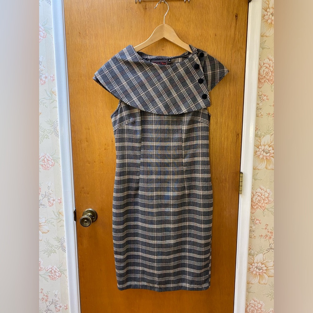 NWT Voodoo Vixen Plaid Tartan Wiggle Dress Pencil Dress Rockabilly Dress